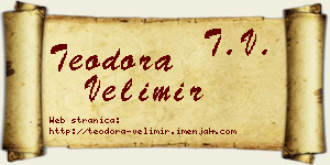 Teodora Velimir vizit kartica